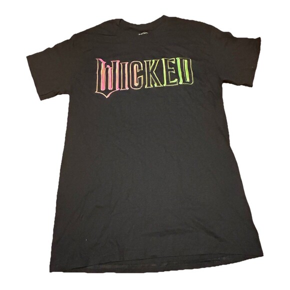 Universal Studios Wicked Graphic T-Shirt Black Neon Lettering Size Large NWOT - Picture 1 of 3